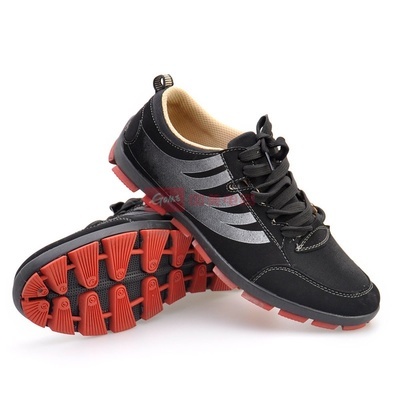 东福春老北京布鞋 春秋男士时尚舒适透气网面吸汗系带耐磨底驾车休闲鞋运动鞋(黑色 44)